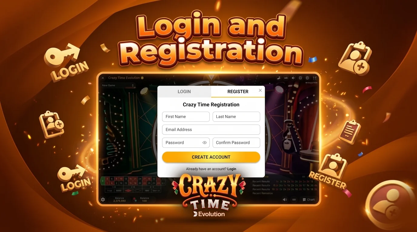 Registration and Login for Crazy Time Players in Bangladesh